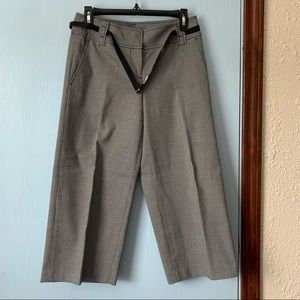 LOFT Belted, Wide Leg, Cropped Pants